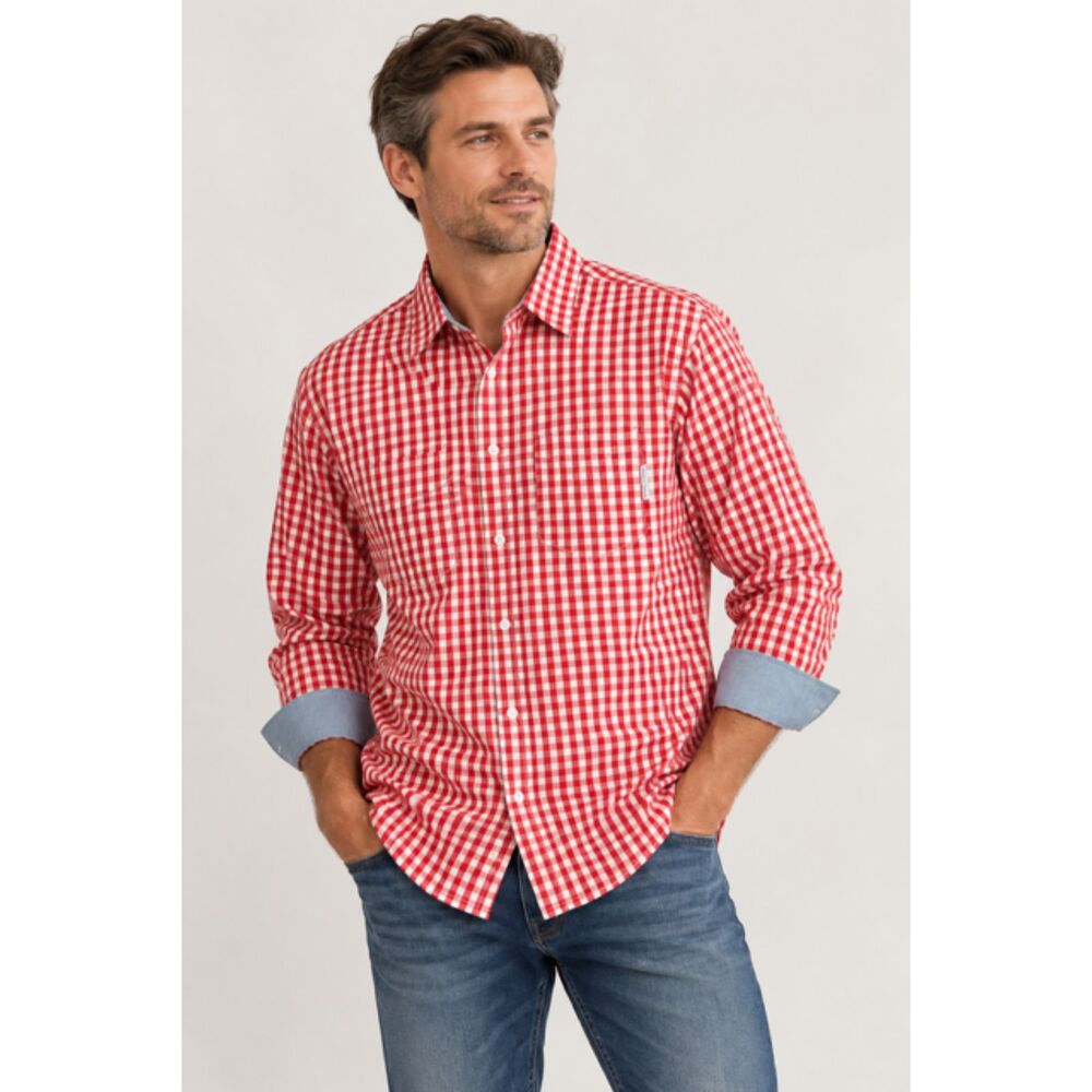 FILTHY/Etiquette Red & White Gingham Button-Up Shirt – XL - NWT